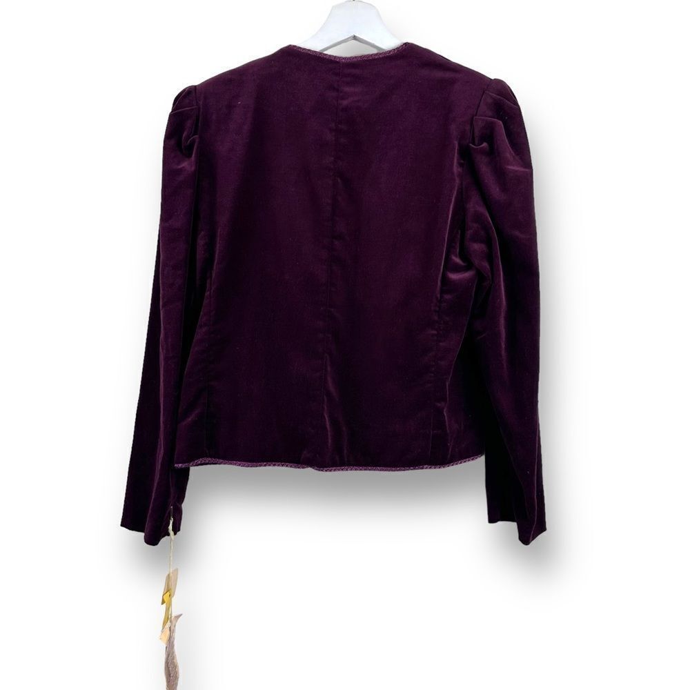 Broadway Directions plum velour vintage jacket NWT size M - Picture 2 of 10